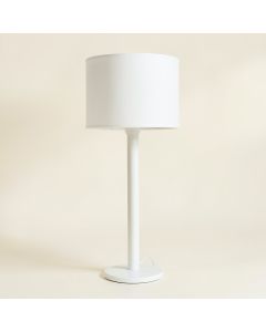River Crest Floor Lamp With A Plain Fabric Shade - White (synthetic illustration; no displayed measurements)