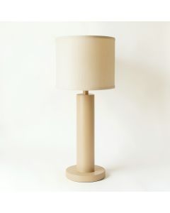 Flint Branch Floor Lamp With A Plain Fabric Shade - Beige (synthetic illustration; no displayed measurements)