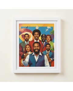 Pioneers : Mlk , , Malcolm X , Mandela Civil Rights Icons - Graphic Art Print On Paper (synthetic illustration; no displayed measurements)