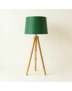 Moss Arc Floor Lamp With A Plain Fabric Shade - Green (synthetic illustration; no displayed measurements)
