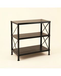 Sage Bluff Empty Seed-Starting Shelving Unit Without Lights - Black (synthetic illustration; no displayed measurements)
