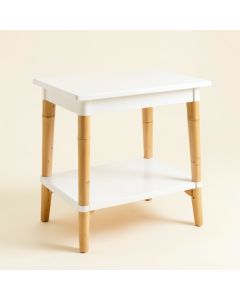 Flint Field Side Table - White (synthetic illustration; no displayed measurements)