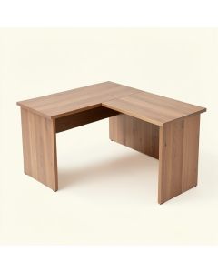 Home Office Solid Wood L-Shape Desk (synthetic illustration; no displayed measurements)