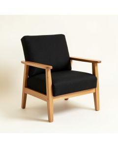 Dawn Crest Upholstered Armchair - Black (synthetic illustration; no displayed measurements)