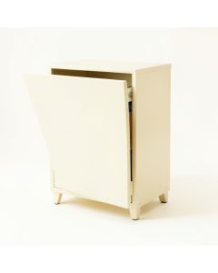 Birch Bend Freestanding Pull-Out Hamper Cabinet - Cream (synthetic illustration; no displayed measurements)