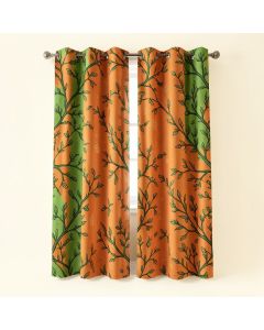 Brinsmead Asian Form Universe Symbol Cultural Pattern Surrounded By Branches Design Graphic Print & Text Semi-Sheer Rod Pocket Curtain Panel (synthetic illustration; no displayed measurements)