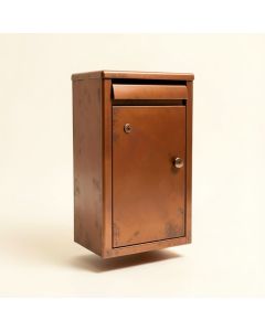 Lockhart Medium , Locking , Vertical , Wall Mount Mailbox , Aged Copper (synthetic illustration; no displayed measurements)