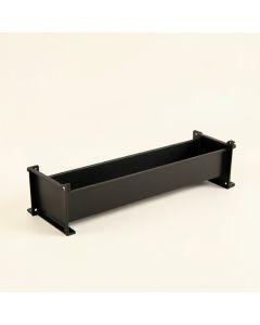 Clay Bridge Empty Railing Planter With Integral Brackets - Black (synthetic illustration; no displayed measurements)