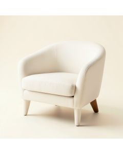 Willow Dale Upholstered Armchair - White (synthetic illustration; no displayed measurements)