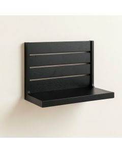 Linden Dell Wall-Mounted Entryway Organizer Shelf - Black (synthetic illustration; no displayed measurements)