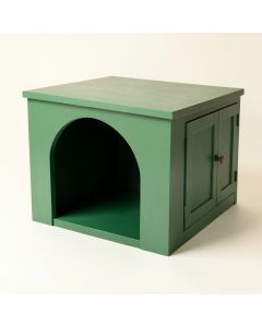 Moss Crest Empty Furniture-Style Litter Enclosure - Green (synthetic illustration; no displayed measurements)