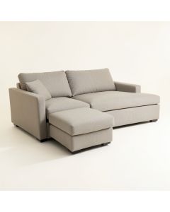 Lupo 77.16 '' Wide Left Hand Facing Sofa & Chaise With Ottoman (synthetic illustration; no displayed measurements)