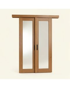 Mirrored Sliding Closet Doors (synthetic illustration; no displayed measurements)