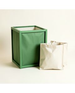 Vale Branch Laundry Sorting Station With Plain Removable Bags - Green (synthetic illustration; no displayed measurements)