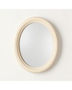 Moss Crest Framed Wall Mirror - Ivory (synthetic illustration; no displayed measurements)