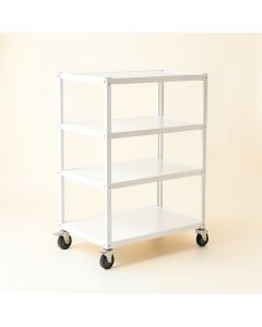 Laurel Edge Empty Rolling Workshop Cart - White (synthetic illustration; no displayed measurements)