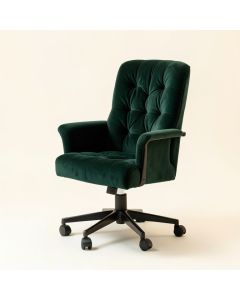 Velvet Swivel Desk Chair with Arms (synthetic illustration; no displayed measurements)
