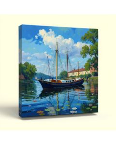 Barques Regates A Argenteuil By Claude Monet - Wrapped Canvas Painting Print (synthetic illustration; no displayed measurements)