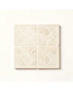 Ridge Crest Uninstalled Square Decorative Tile - Cream (synthetic illustration; no displayed measurements)
