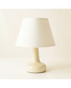Rowan Bridge Table Lamp With A Plain Fabric Shade - Ivory (synthetic illustration; no displayed measurements)