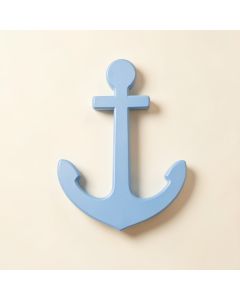 White/Blue Anchor Wall Décor (synthetic illustration; no displayed measurements)