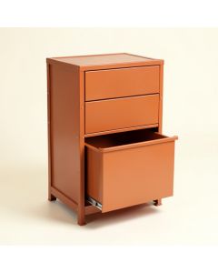 Cove Bend Freestanding Pull-Out Hamper Cabinet - Terracotta (synthetic illustration; no displayed measurements)