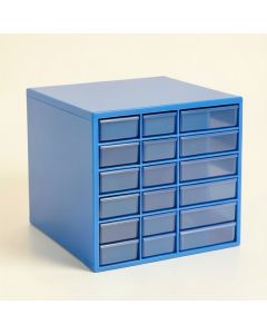 Juniper Edge Small-Parts Storage Drawer Cabinet - Blue (synthetic illustration; no displayed measurements)