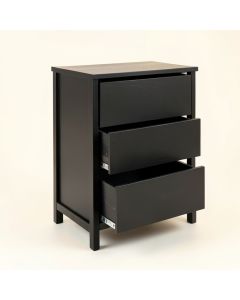 Holly Bluff Freestanding Pull-Out Hamper Cabinet - Black (synthetic illustration; no displayed measurements)
