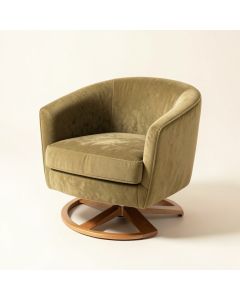 Earle 33.5 '' Wide Swivel Barrel Chair (synthetic illustration; no displayed measurements)