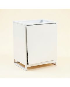 Heath Dale Freestanding Pull-Out Hamper Cabinet - White (synthetic illustration; no displayed measurements)