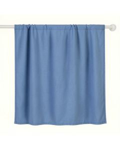 Moss Crest Shower Curtain Hanging Flat From A Plain Rod - Blue (synthetic illustration; no displayed measurements)