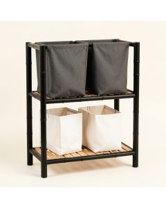 Dawn Bluff Laundry Sorting Station With Plain Removable Bags - Black (synthetic illustration; no displayed measurements)