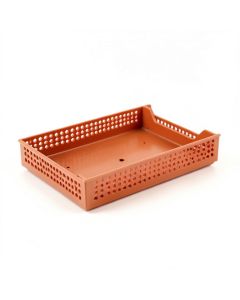 Cliff Edge Empty Under-Desk Cable Tray - Terracotta (synthetic illustration; no displayed measurements)