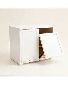 Laurel Brook Freestanding Pull-Out Hamper Cabinet - White (synthetic illustration; no displayed measurements)