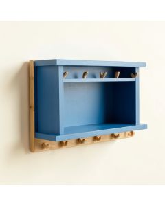 Linden Crossing Wall-Mounted Entryway Organizer Shelf - Blue (synthetic illustration; no displayed measurements)