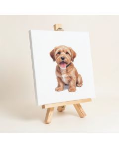 Dog Drumming Painting (synthetic illustration; no displayed measurements)