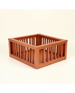 Oak Branch Empty Furniture-Style Pet Crate - Terracotta (synthetic illustration; no displayed measurements)