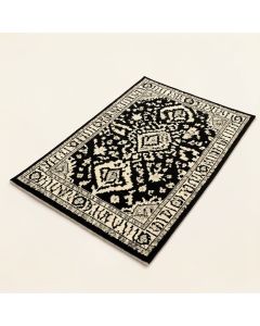 Burford Bohemian Ikat Black / Ivory Area Rug (synthetic illustration; no displayed measurements)