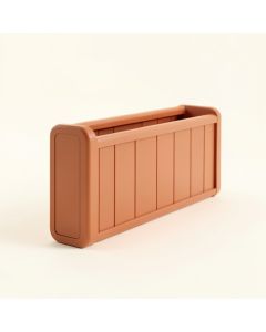 Ash Bend Narrow Outdoor Storage Bench - Terracotta (synthetic illustration; no displayed measurements)