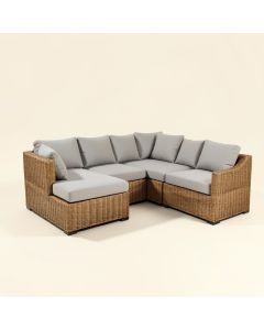 Bogota Patio Sectional With Cushions (synthetic illustration; no displayed measurements)