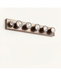 Branford 6 - Light Rubbed Bronze Vanity Light (synthetic illustration; no displayed measurements)
