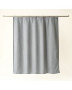 Fern Bridge Shower Curtain Hanging Flat From A Plain Rod - Gray (synthetic illustration; no displayed measurements)