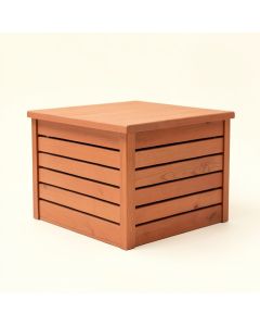 Laurel Arc Closed Outdoor Storage Box - Terracotta (synthetic illustration; no displayed measurements)