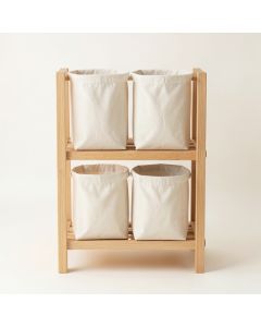 Harbor Brook Laundry Sorting Station With Plain Removable Bags - Beige (synthetic illustration; no displayed measurements)