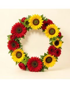 Floral Wreath With Sunflowers (synthetic illustration; no displayed measurements)