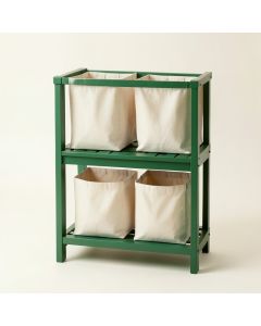 Meadow Dell Laundry Sorting Station With Plain Removable Bags - Green (synthetic illustration; no displayed measurements)