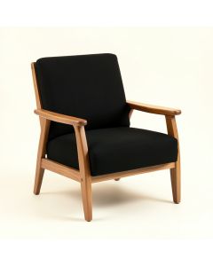 Juniper Falls Upholstered Armchair - Black (synthetic illustration; no displayed measurements)