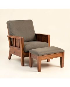 Choudhury 28 '' Wide Armchair And Ottoman (synthetic illustration; no displayed measurements)
