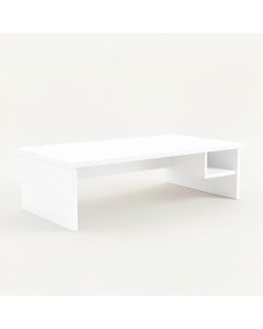 Maple Bridge Desktop Monitor Riser - White (synthetic illustration; no displayed measurements)