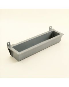 Oak Dale Empty Railing Planter With Integral Brackets - Gray (synthetic illustration; no displayed measurements)
